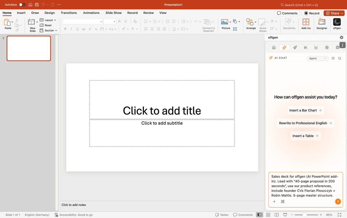Briefing form with client context, reference selection, and suggested CV matches.